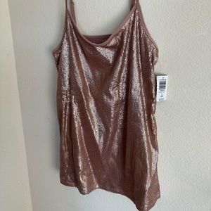 Size 2 Torrid Sequin Camisole, light pink/blush color